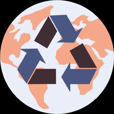 icône représentant le logo du recyclage